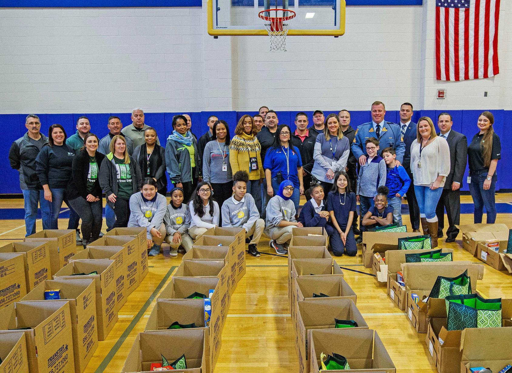 Pennsylvania Avenue School held a Thanksgiving Turkey Basket donation event for school families